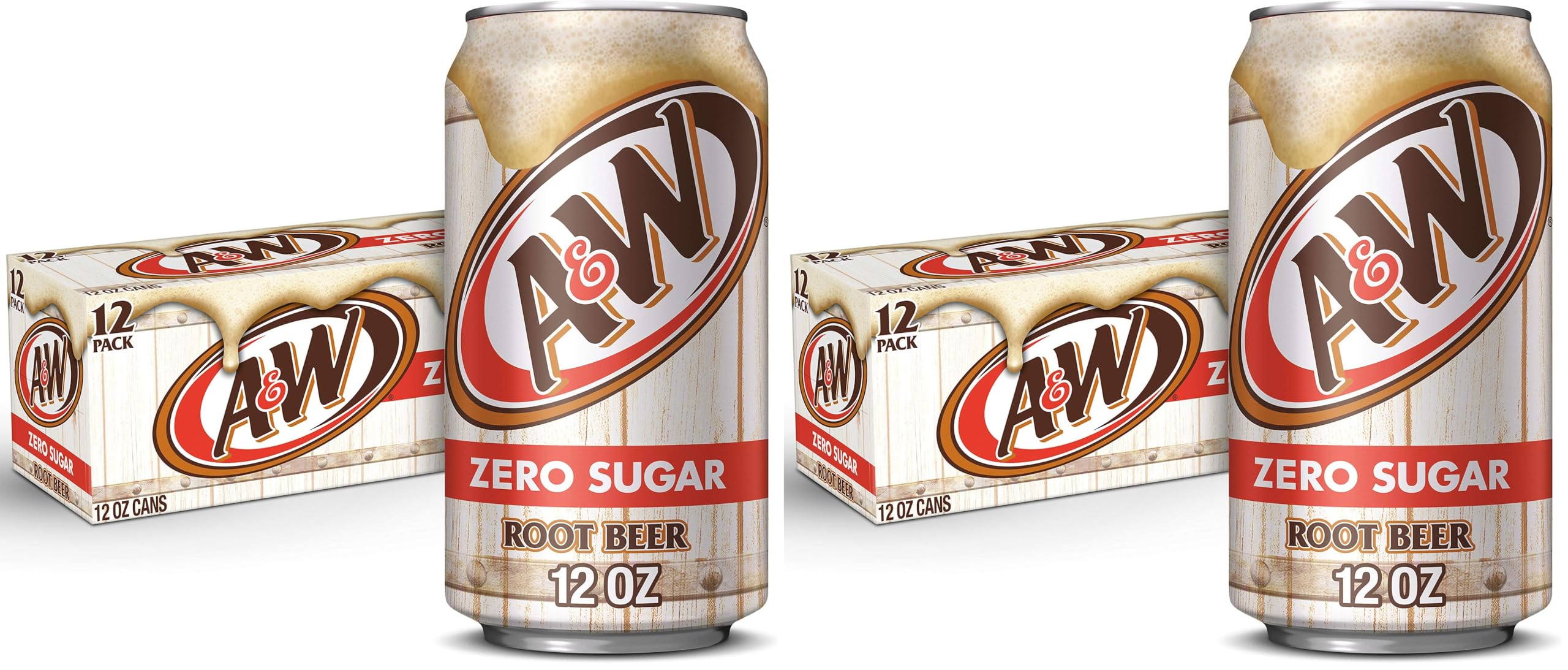 Amazon.com : A&W Zero Sugar Root Beer Soda, 12 fl. oz. Cans, 12