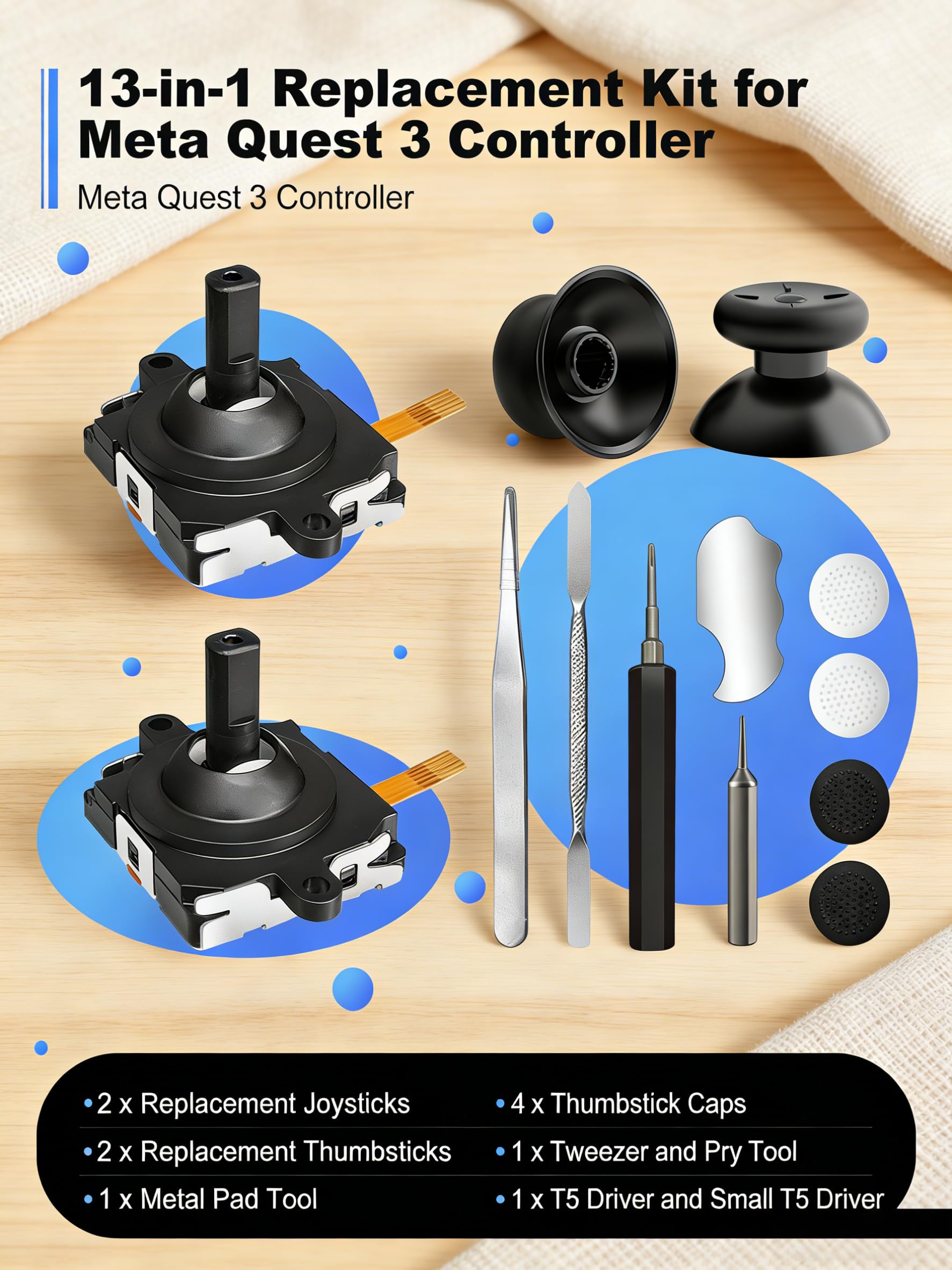 Amazon.co.jp: Meta Quest 3コントローラー用ジョイスティック交換