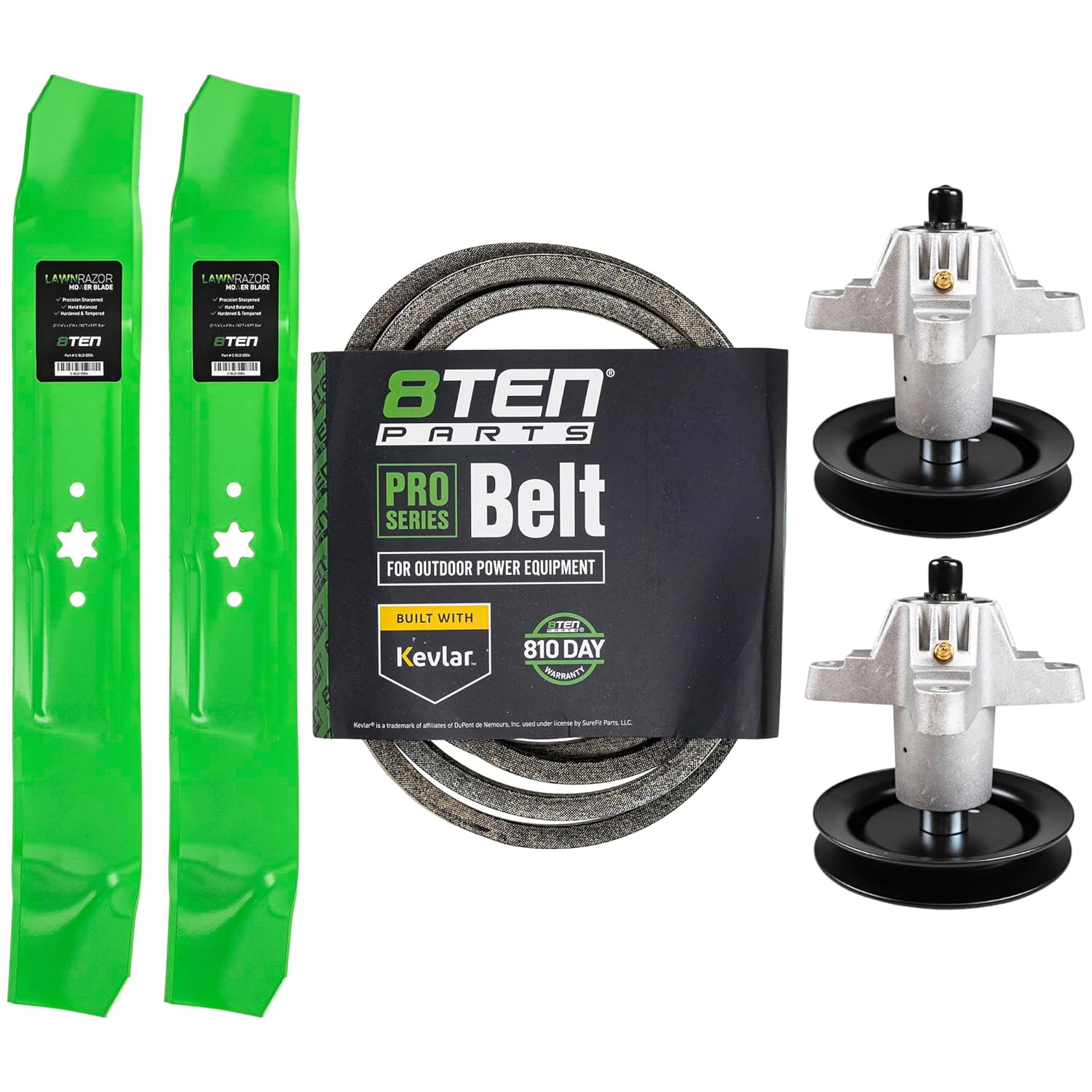 8TEN Deck Blade Belt Spindle Kit Set Combo 42 inch for MTD ZT-17 ZT-42 700 Series Zero Turn Mower 942-0616A 954-04045