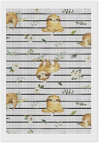 Kit de pintura de diamante de perezosos de acuarela, taladro cuadrado completo, manualidades artísticas para decoración de pared del hogar