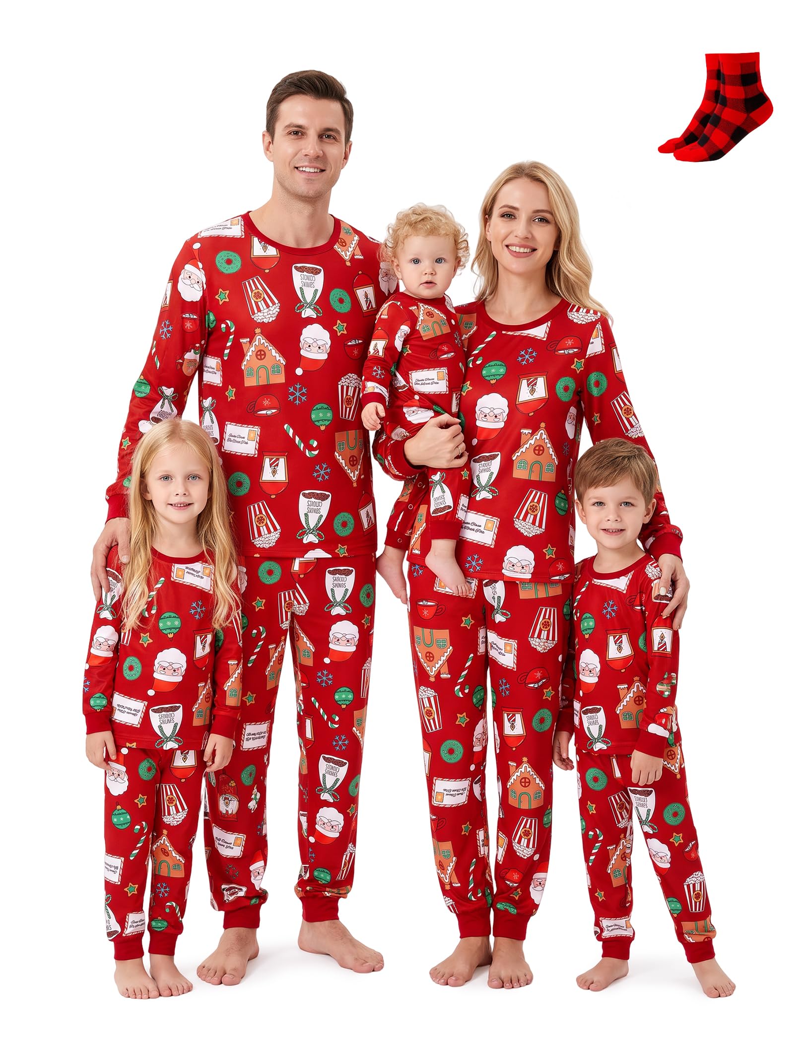 PATPAT Family Christmas Pajamas Matching Sets : Holiday Sleepwear Xmas PJS