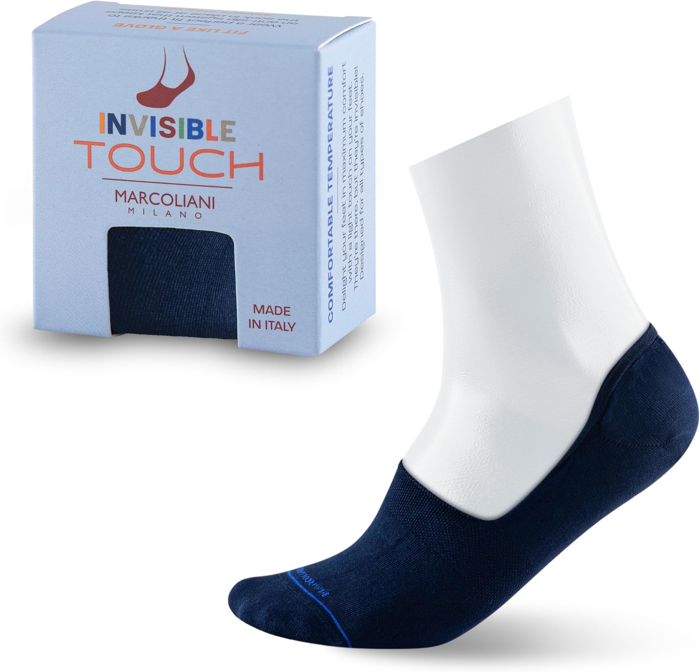 marcolianiミラノInvisible Touch色ピマコットン元 カラー: ブルー