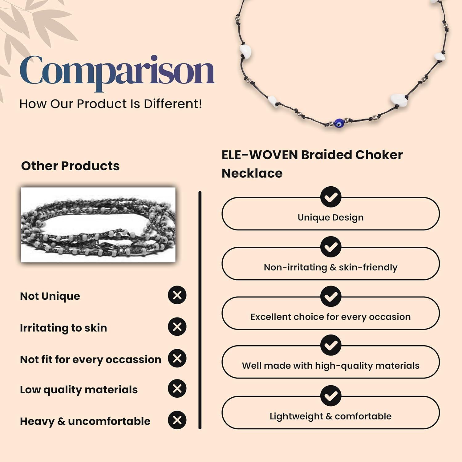 Handmade Leather Necklaces for Women With Green Drop Bead - Bohemian necklaces for Beach and Boho Lover - Image 4