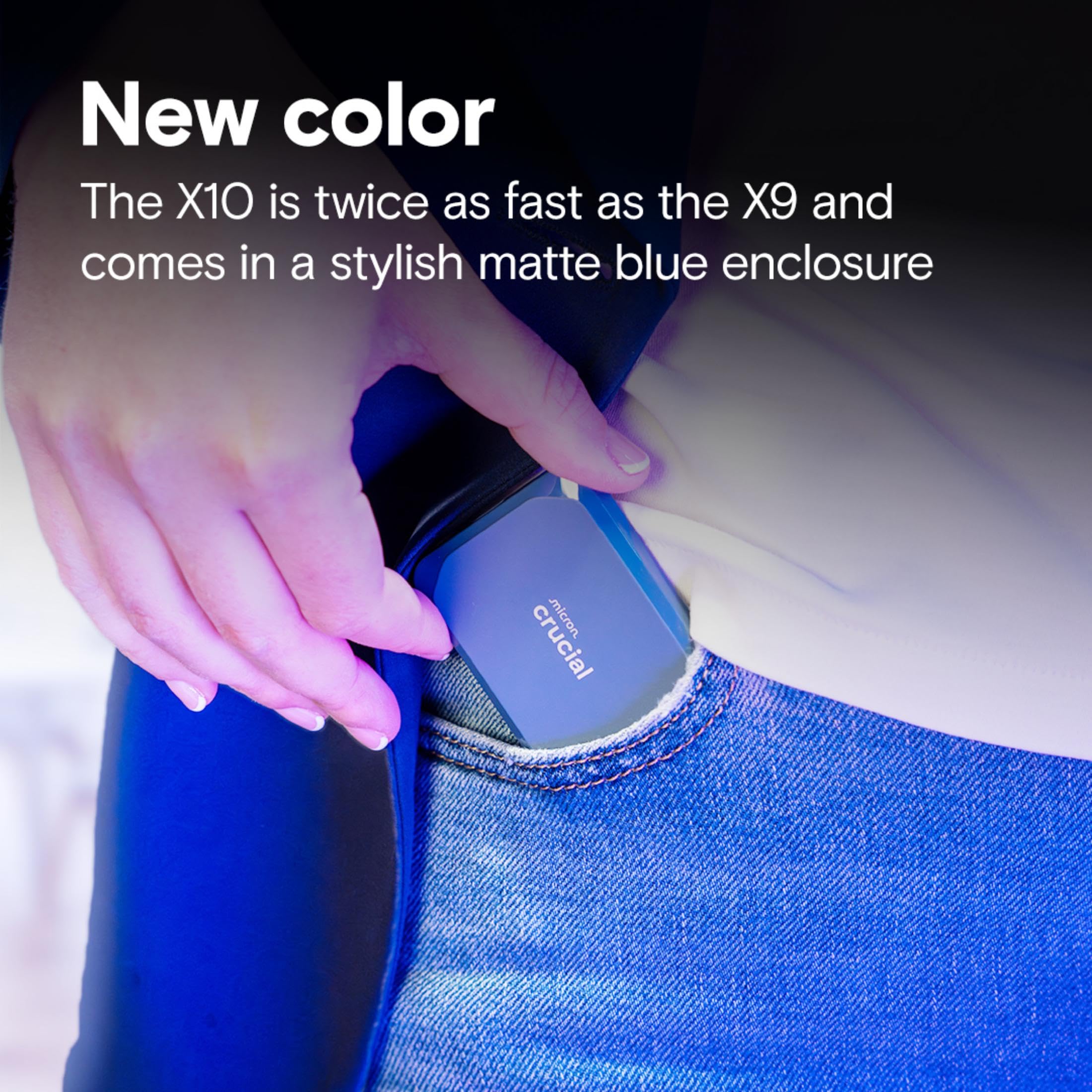 Amazon.com: Crucial X10 4TB Portable SSD, Up to 2,100MB/s, USB 3.2