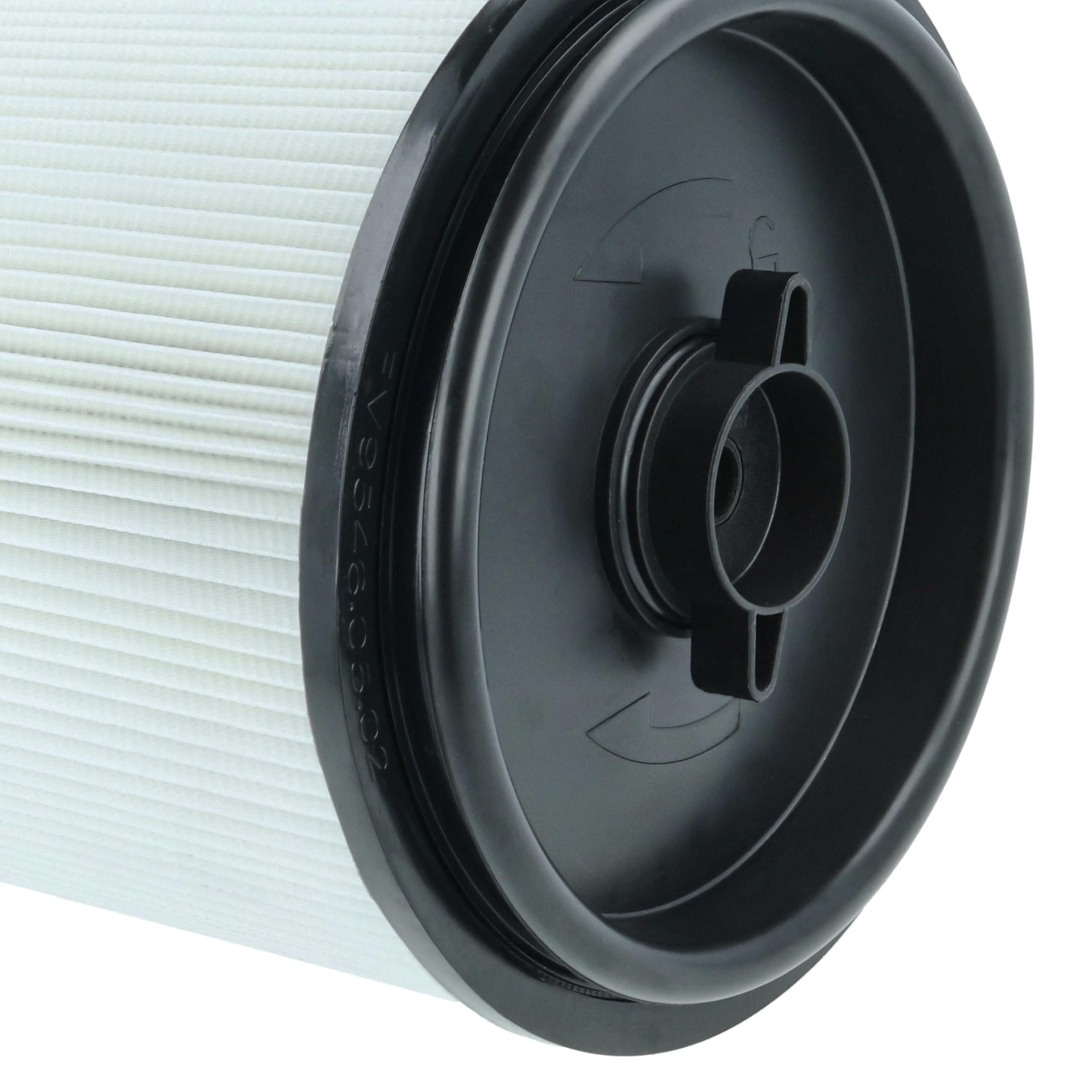 vhbw 4 x filtr harmonijkowy kompatybilny z Einhell TE-VC 2350 SACL, 2350 SACL EX CH, 2350 SACL EX UKCA odkurzacz na mokro i sucho – filtr nabojowy, czarno-biały