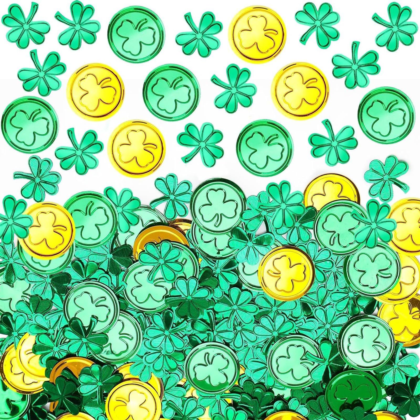 Buxuaaaa Of 1 PVC Shamrocks Confetti Resistant to Perfect for Themed Parties and Educational Activities on Patricks Day School Parties on Patricks Day