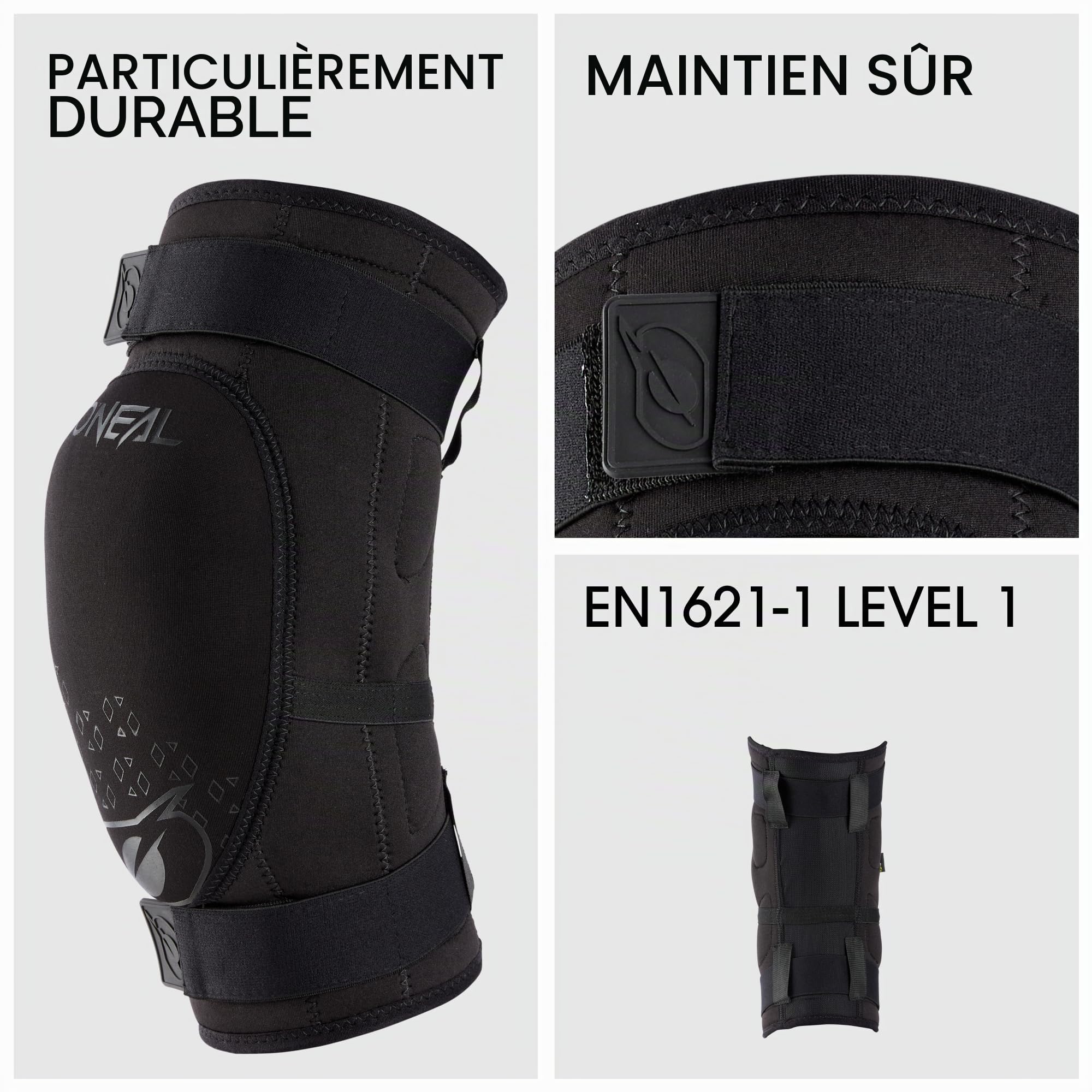O'NEAL Protections genoux - BMX VTT Downhill - IPX® - Protection contre les chocs en polyuréthane, construction légère, matériau résistant à l'abrasion - Dirt Knee Guard V.23 - Adultes
