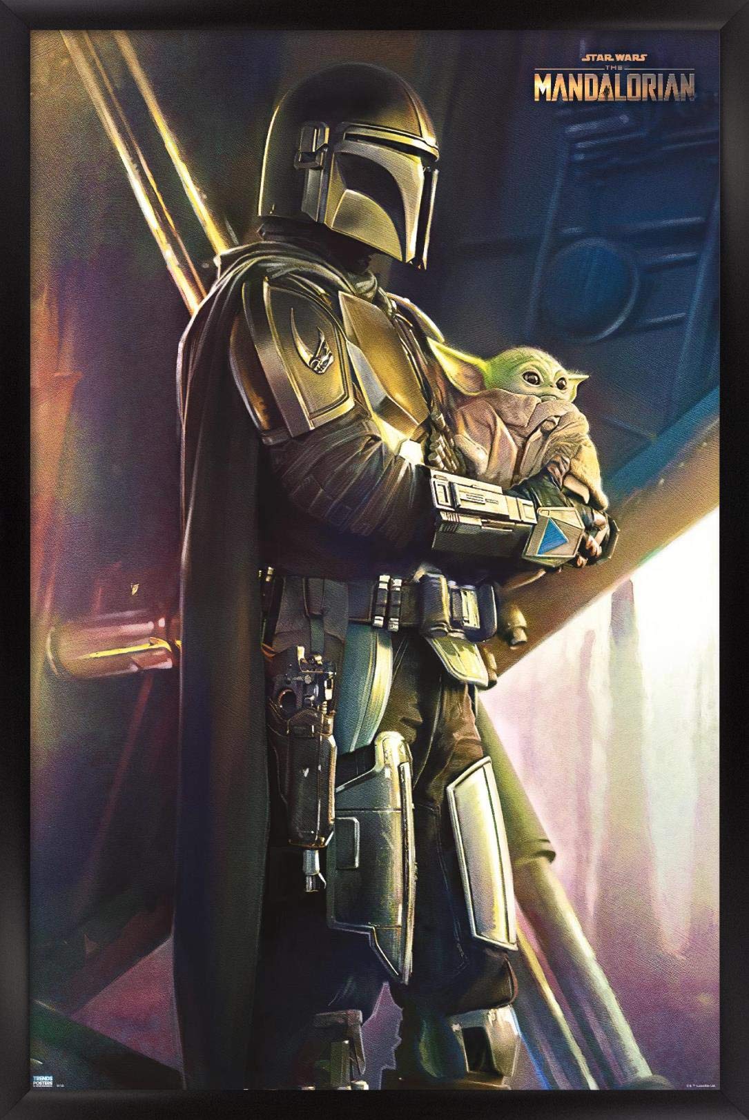 Photo 1 of ***MINOR DAMAGE*** Trends International Star Wars: The Mandalorian - Held Wall Poster, 22.375" x 34", Black Framed Version 22.375" x 34" Black Framed Version