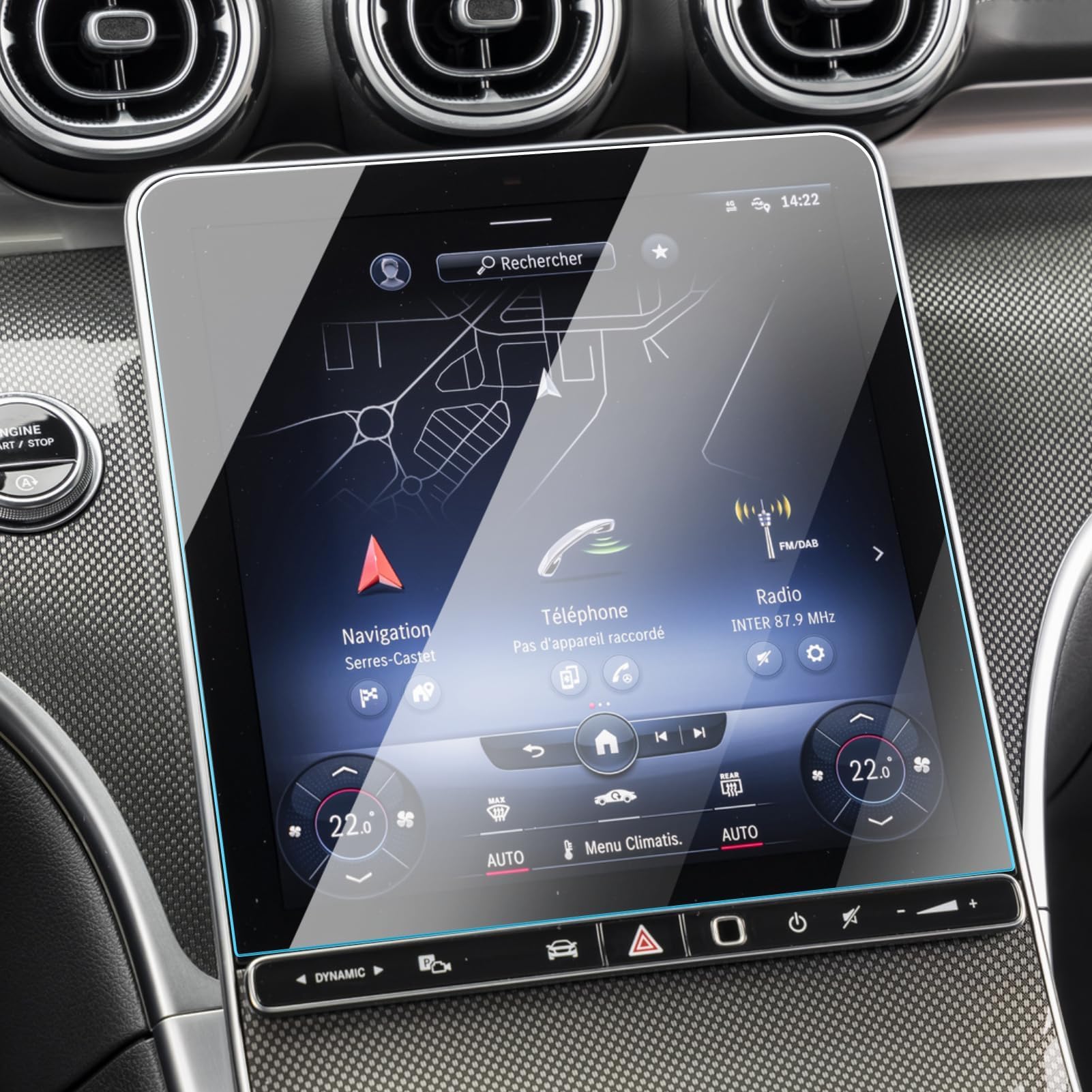 TTCR-II Compatible with 2022-2025 Mercedes Benz C Class Screen Protector 11.9 Inch, for 2024-2025 Mercedes CLE Touchscreen Protector GLC 2023-2024 11.9 In Navigation Display (Not for GLC Coupe)