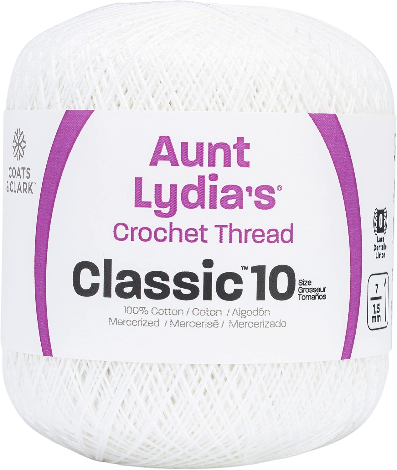 Aunt Lydia's Classic Cotton Crochet Thread, 15 Pack