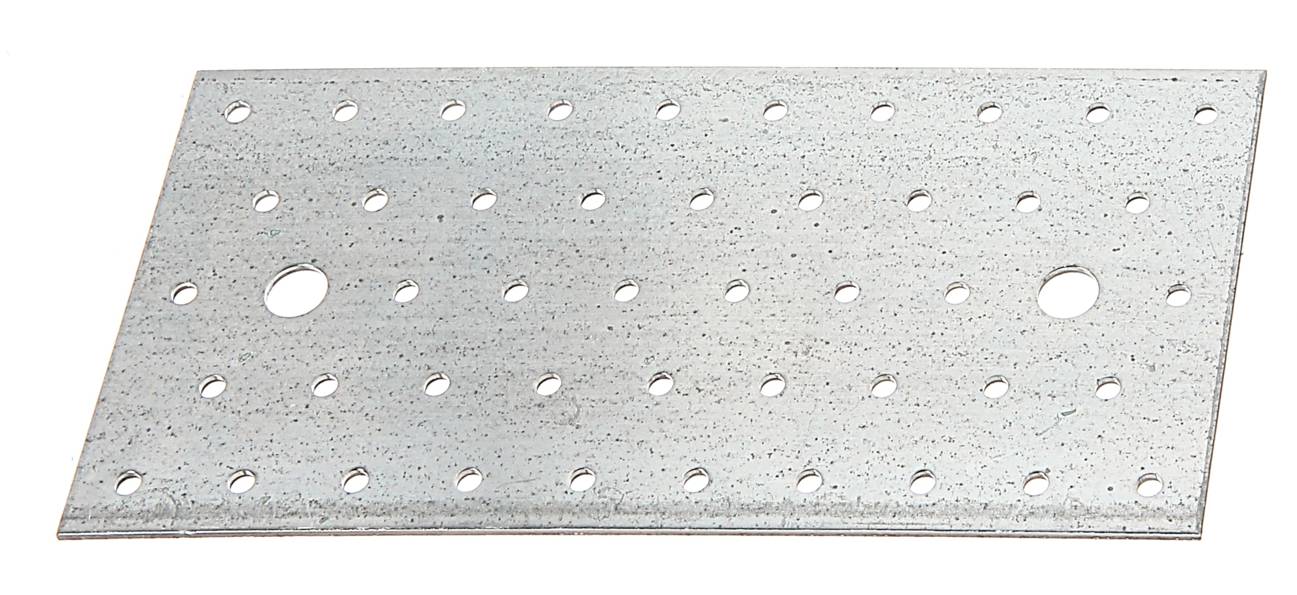 Alberts 820374 Plaque perforée | galvanisé sendzimir | 200 x 100 x 2 mm | kit de 25