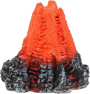 POPETPOP Decoração De Aquário Aquático Simulado Modelo De Vulcão Resina Ornamental Decoração De Vulcão Ornamento De Tanque De Peixes Para Paisagismo De Tanques De Peixes Domésticos