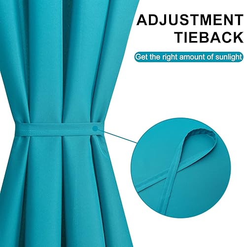 Miniatura 108 de Hiasan Cortinas para ventana de puerta delantera, bolsillo para barra, cortina de privacidad semitransparente para puerta francesa, 1 panel