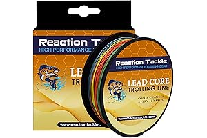 Reaction Tackle Lead Core Trolling Line - Leadcore, Fast Sinking Fishing Line,...
