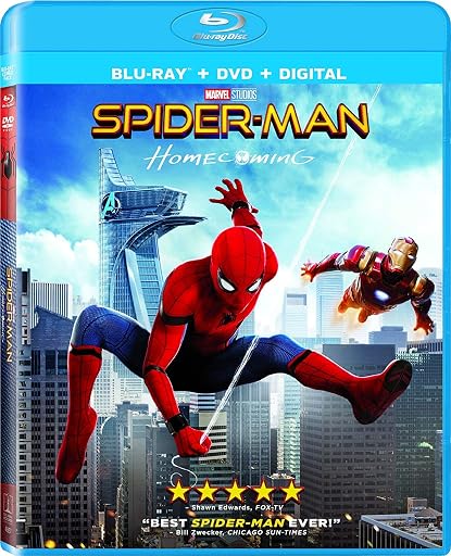 Spider-Man: Homecoming - Blu-ray + DVD + Digital (ASIN B073RW6NGL), rank #8 by monthly sales volume for 'Homecoming' on Amazon