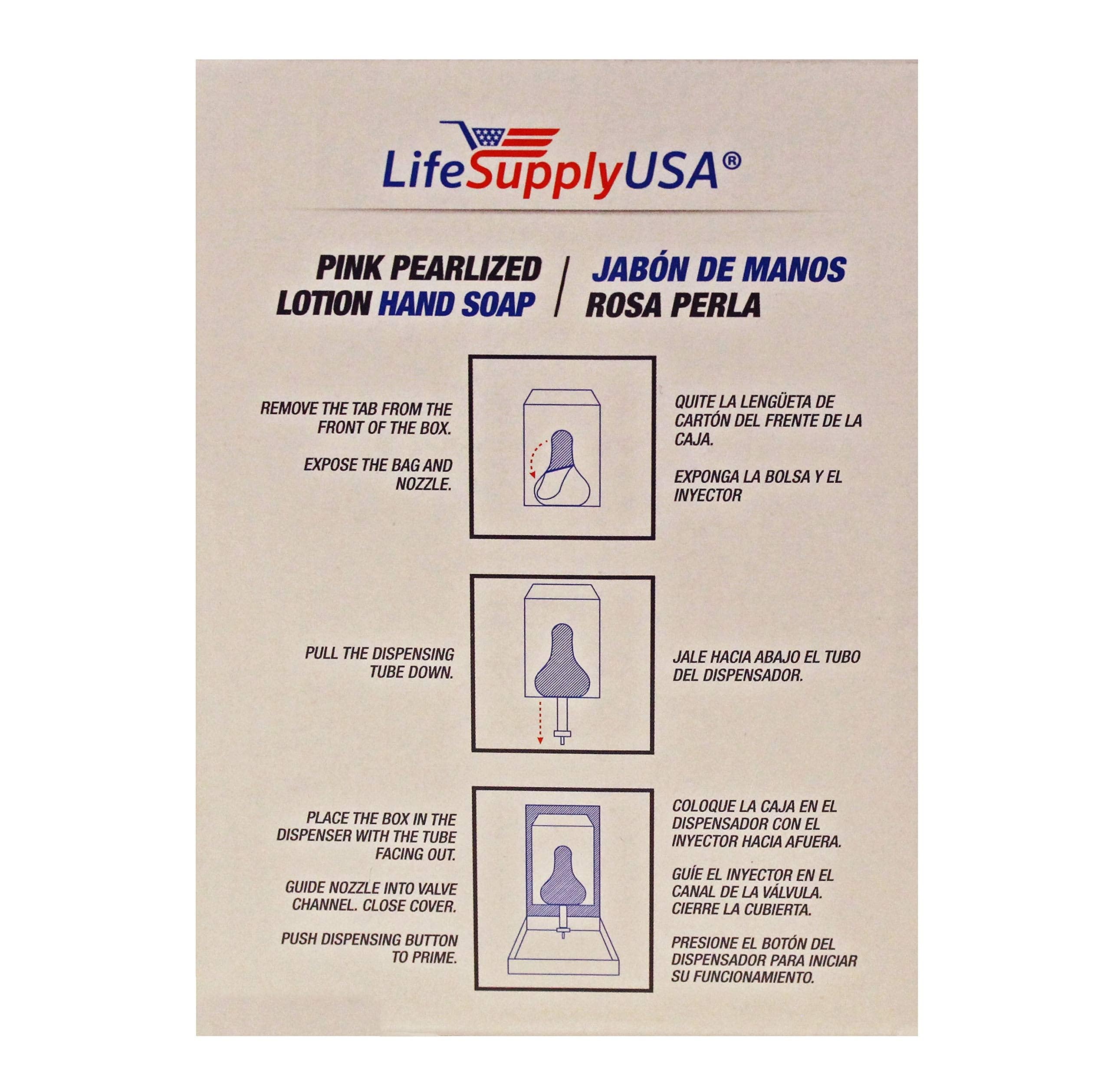 LifeSupplyUSA Jabón para lavar manos (800 ml, 12 unidades), color rosa