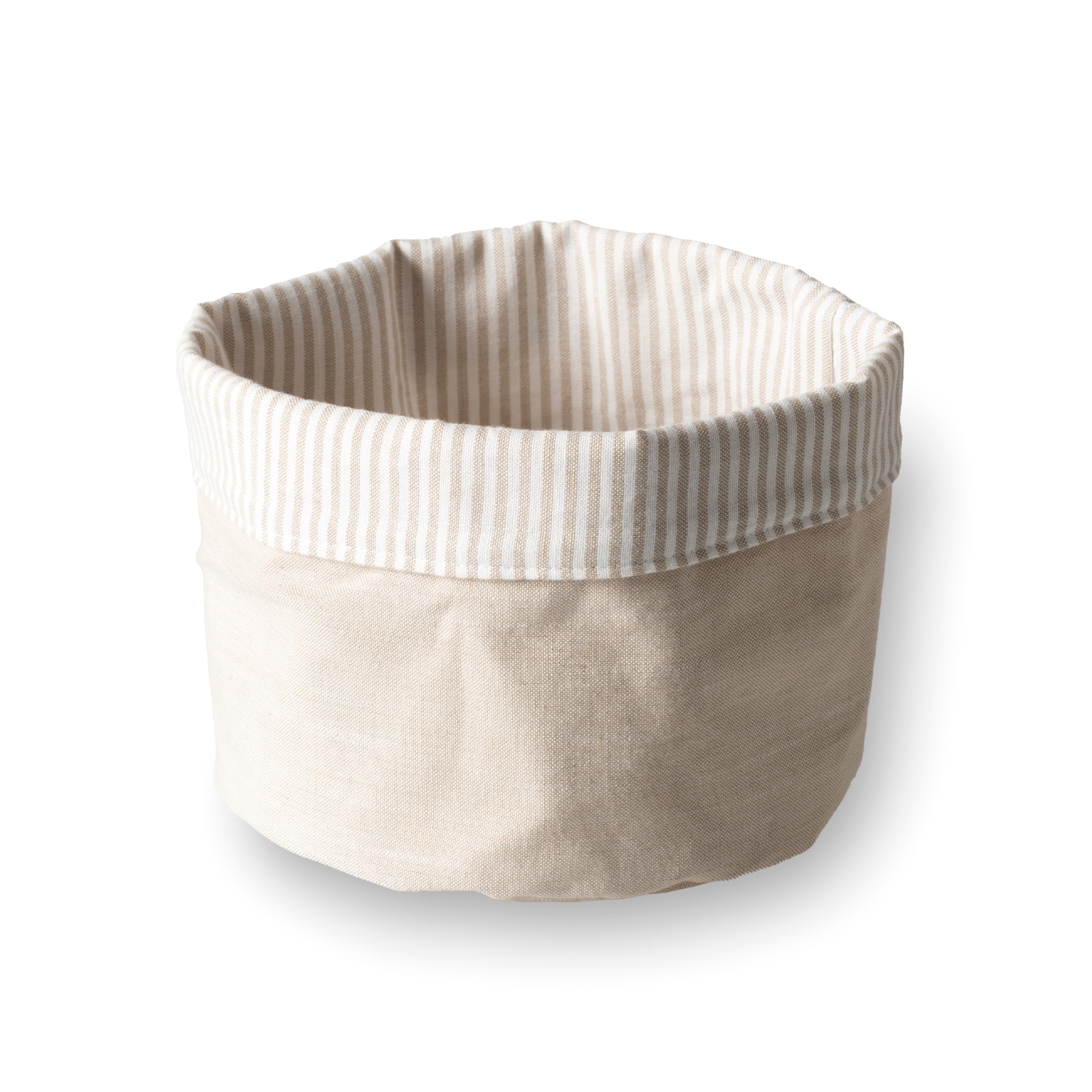 LACOR - 60090 - Corbeille à pain crème, Coton, Viscose, Usinable, Pliable, Polyvalent, Réversible, Empilable, Polyester, Ø 20 cm (Lot de 6)