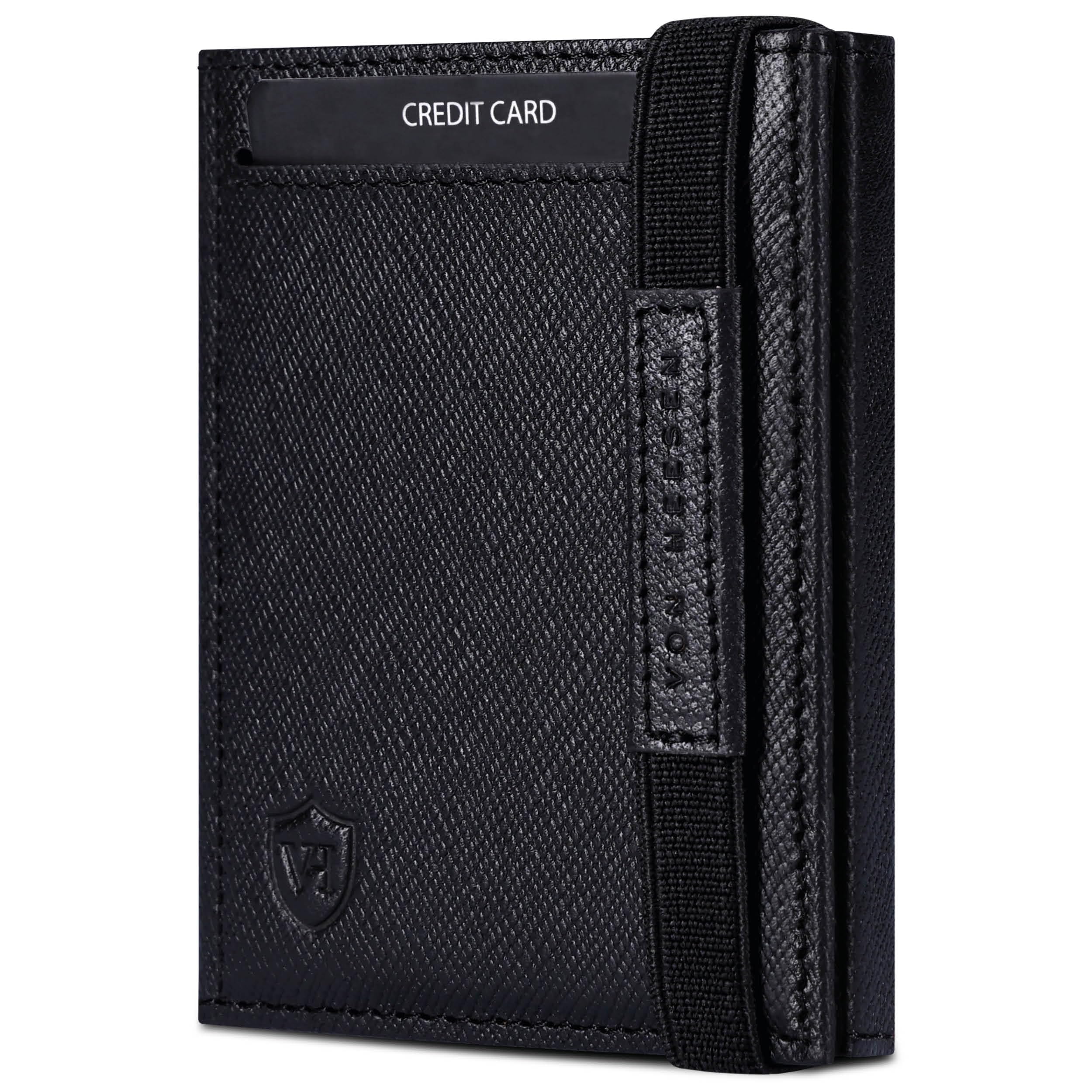 VON HEESEN Slim Wallet mit RFID-Schutz - Mini Geldbörse Herren & Damen klein - Kreditkartenetui Kartenetui - Geldbeutel Portmonee Portemonnaie
