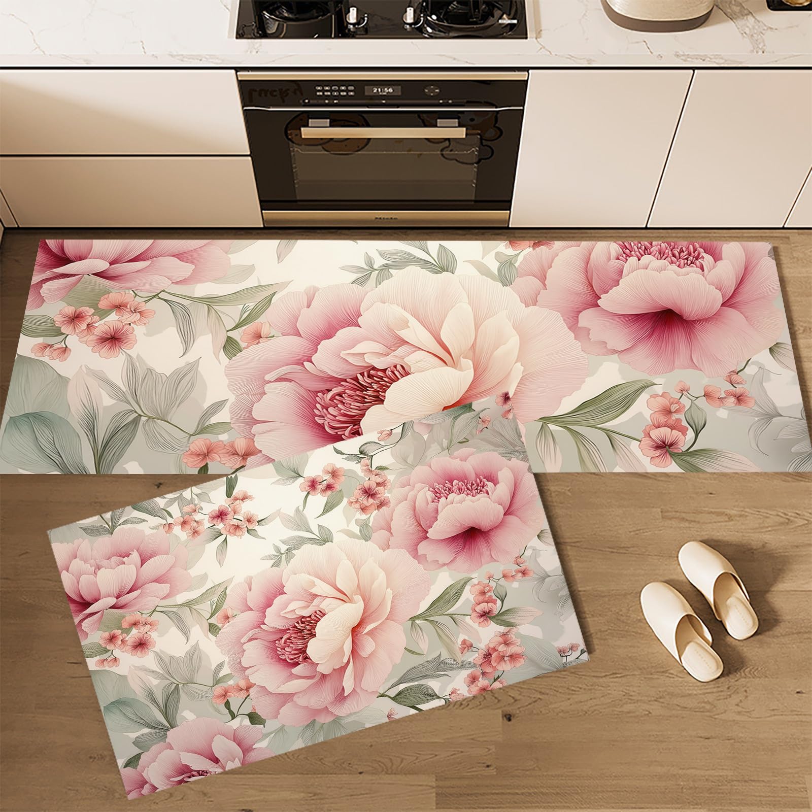 Tapis de cuisine antidérapant absorbant poussière lot 2 tapis de sol