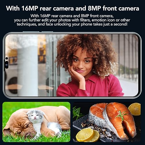 Miniatura 6 de Teléfono celular desbloqueado 3G, pantalla HD de 6.1 pulgadas, ranuras Dual SIM 3G, 2 GB de RAM 32 GB de ROM, teléfono móvil desbloqueado con