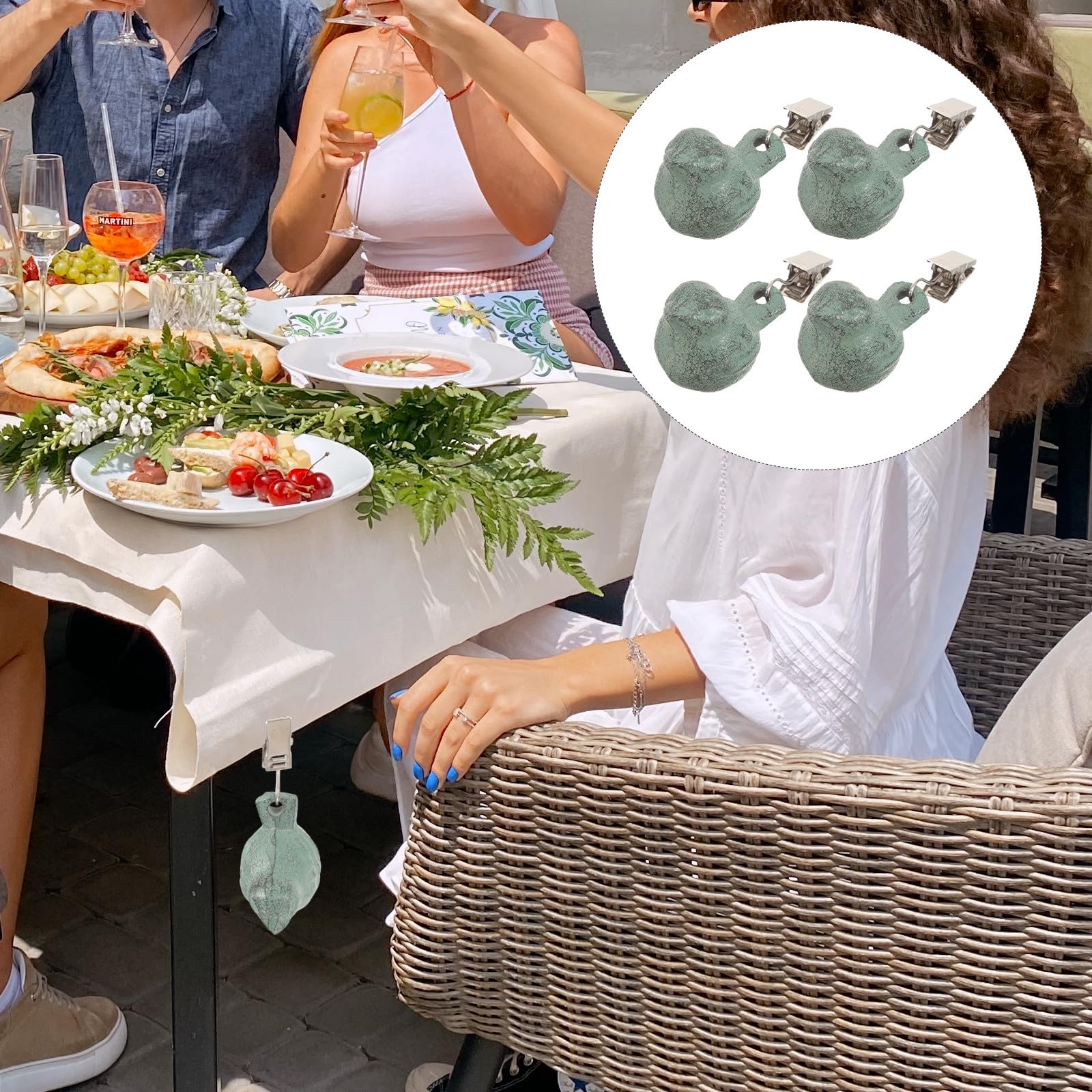 4 Stück Kreative Tischklemmen in Vogel Form aus Metall Winddichte Tischdeckengewichte für Außenbereich Einfache Bedienung für Picknick und Garten