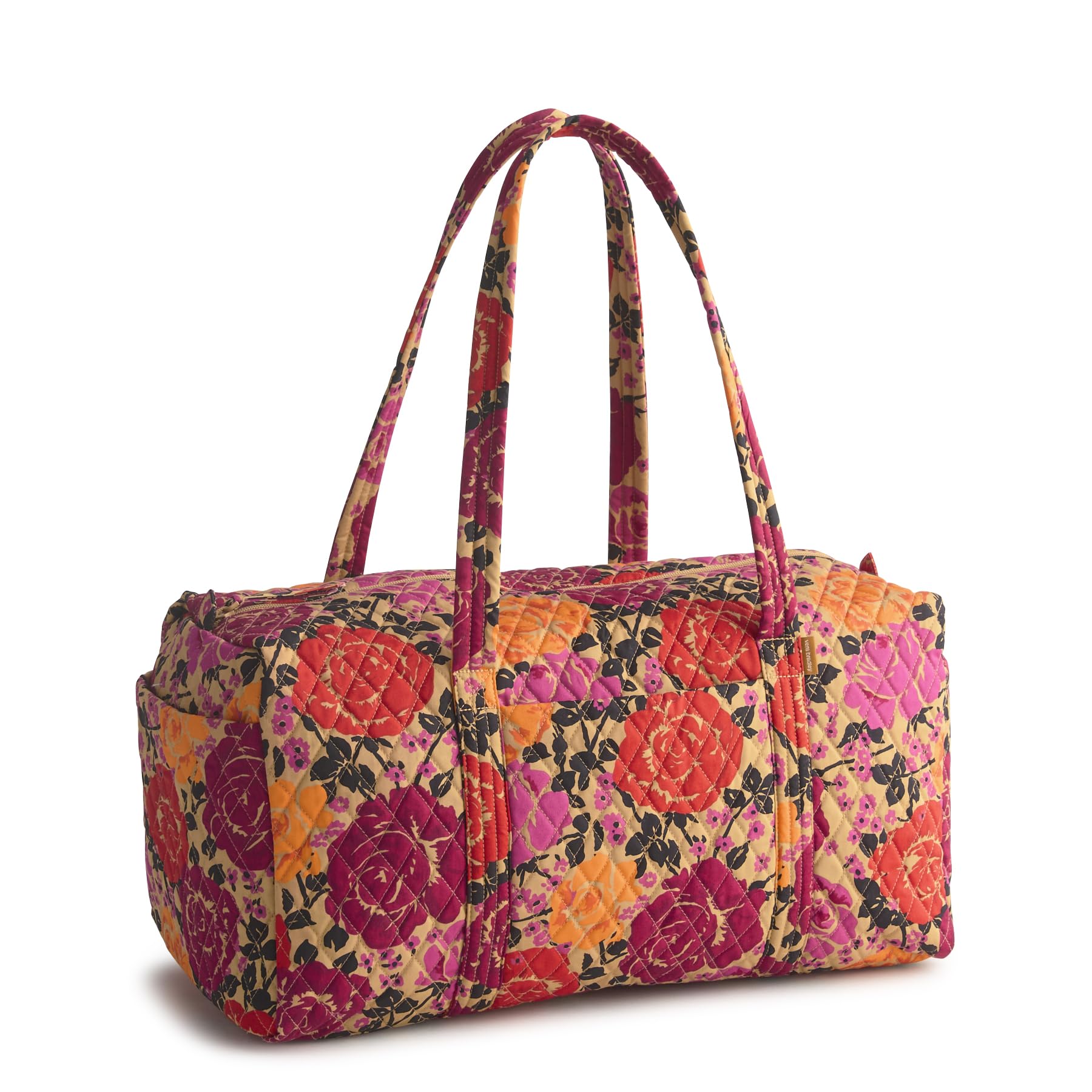 Vera Bradley Women's Premium Cotton Original Duffel Bag, Coming Up Roses, One Size, Premium Cotton Original Duffel Bag
