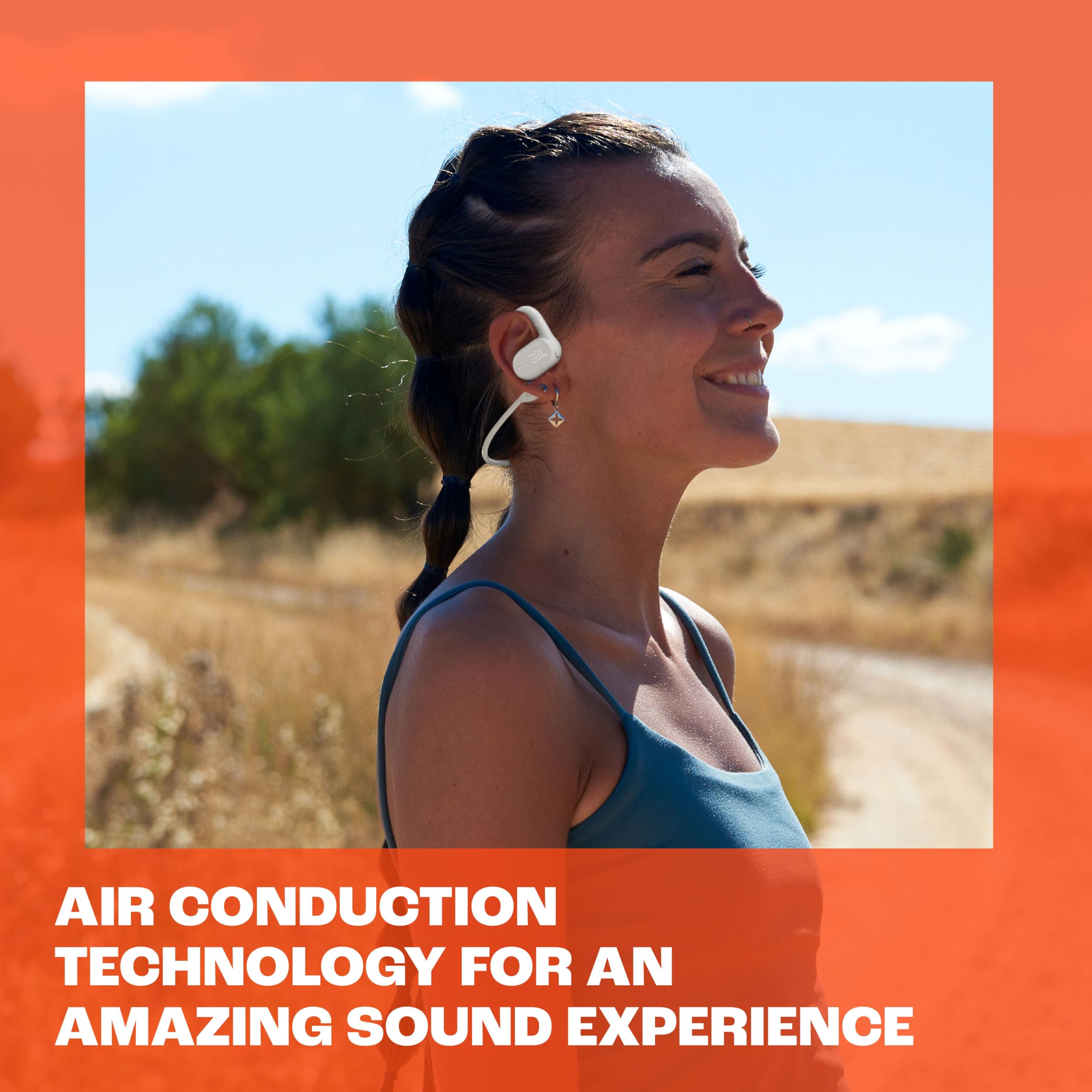 JBL Soundgear Sense Auricolari In-Ear True Wireless Bluetooth con Design Open Ear, Impermeabili a Schizzi e Polvere IP54, Bassi Puri, Dual Connect, 4 Microfoni, fino a 24 h di Autonomia, Nero