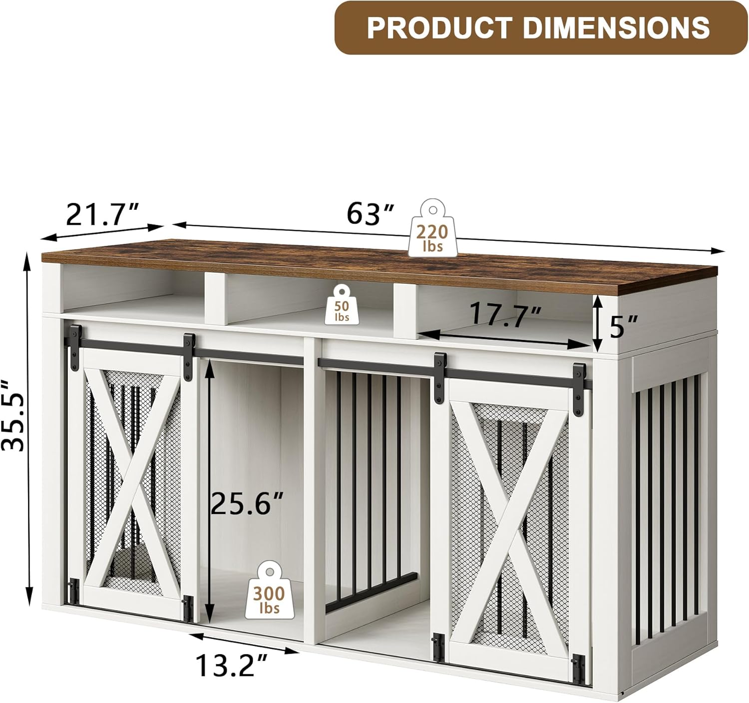 Stylish & Spacious: The Perfect Large Dog Crate for Two Dogs!