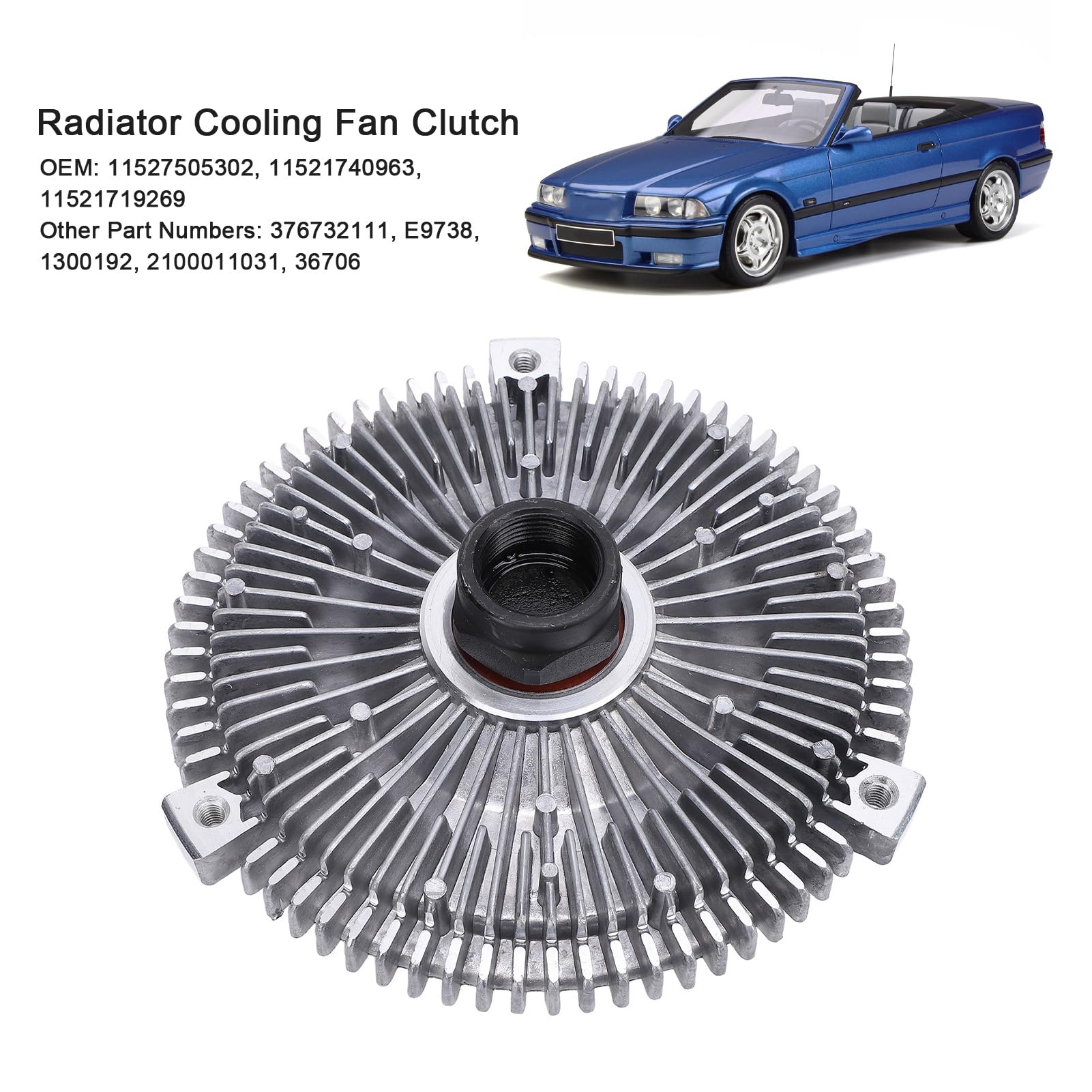 Kühlerlüfterkupplung, Metalllegierung, langlebiger, langlebiger Austausch der Motorkühllüfterkupplung mit verbesserter Kühlkapazität für 323CI 323I 325I 328IS 525I Z3 X5 M3