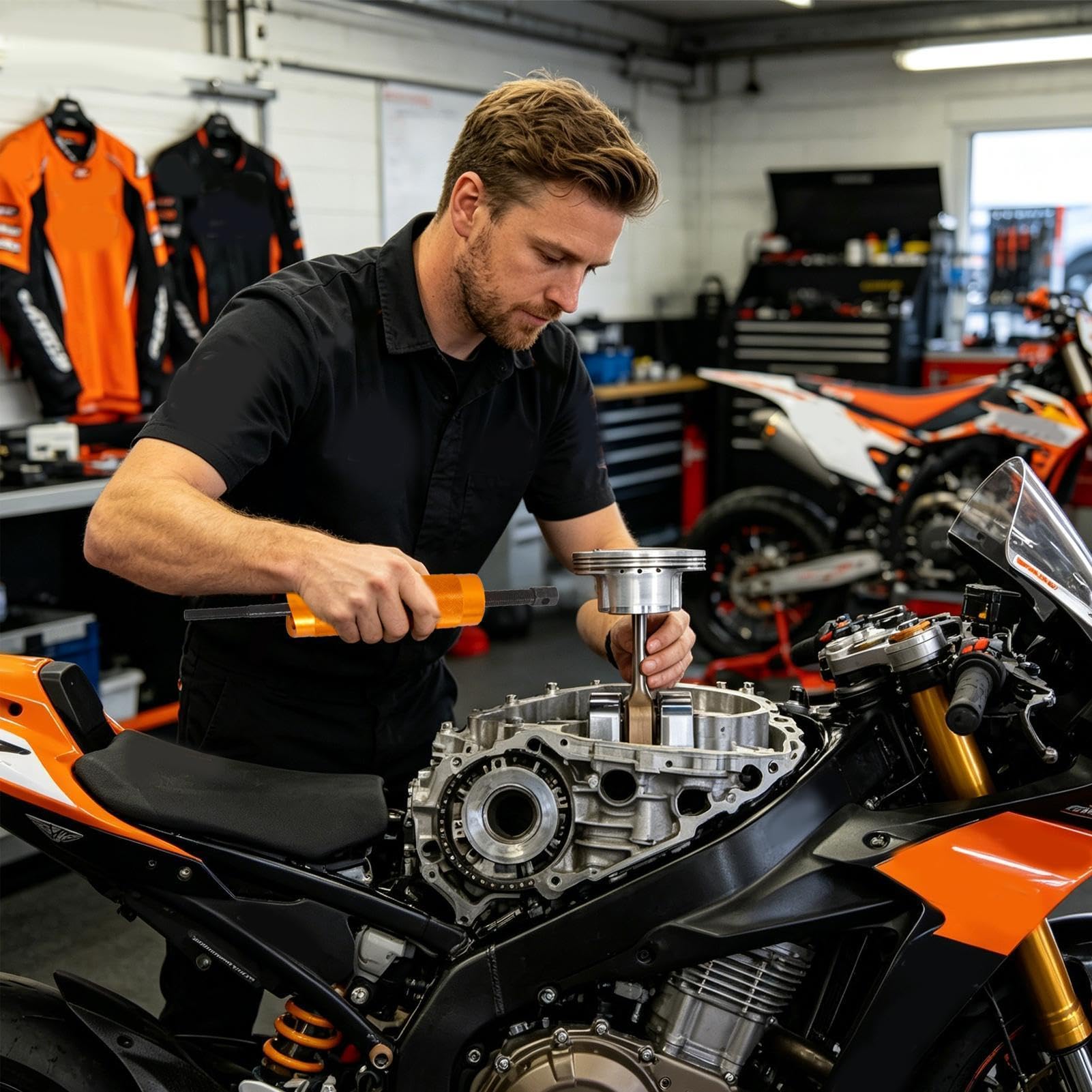 Ściągacz do nadgarstka motocykla, popychacz do naprawy silnika, narzędzie do wyciągania pinów, do samochodu, motocykla, instalacji hamulca, testu kompresji, konserwacji