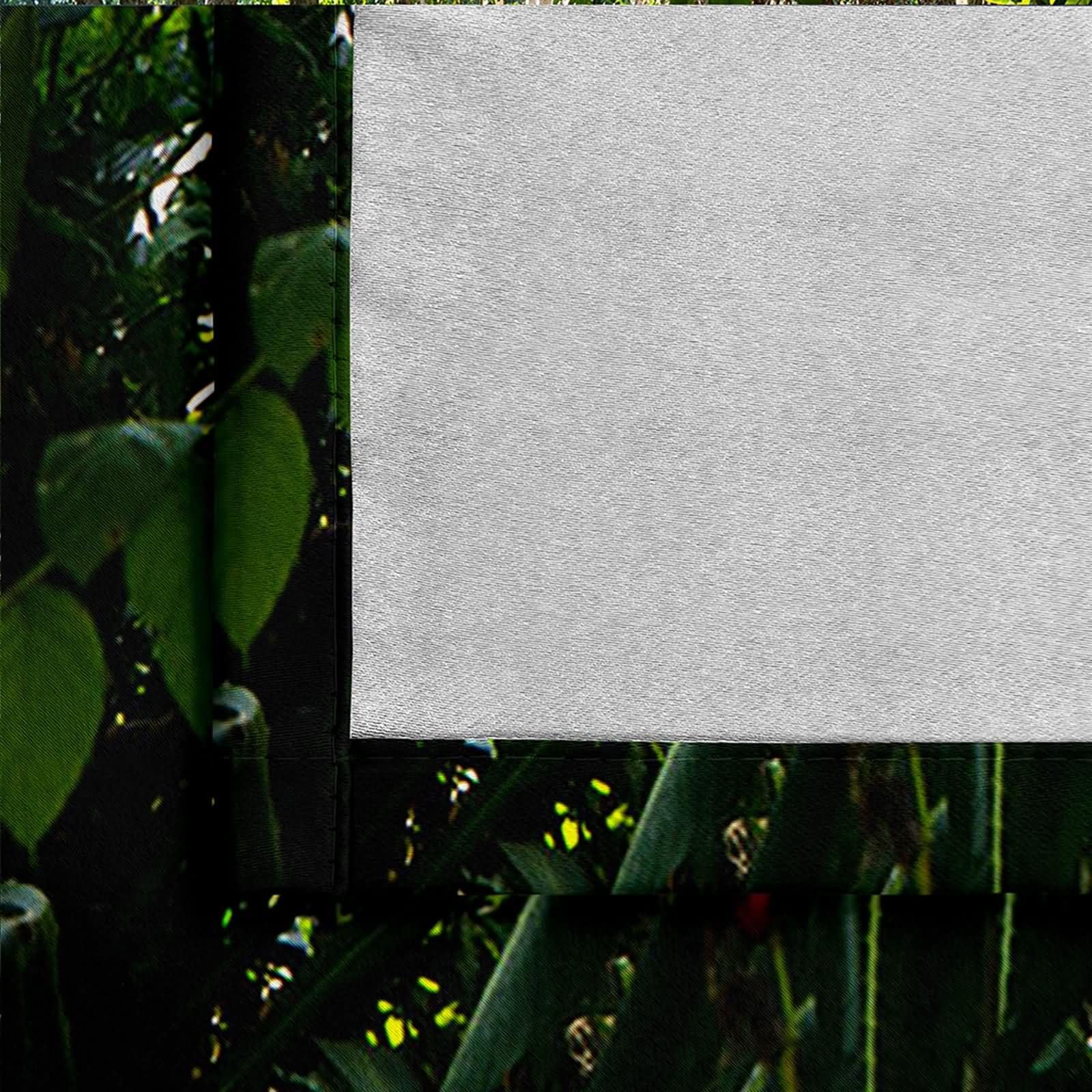 2 Pezzi Set 2 Tende Oscuranti,2 x 137W x 244H CM,Tenda con Occhiello Piante Tropicali Tende Verde Marrone Ufficio