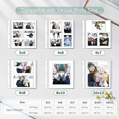 Miniatura 10 de Popotop Álbum de fotos grande autoadhesivo de 4 x 6 pulgadas, 5 x 7 pulgadas, 8 x 10 pulgadas, álbum de recortes, libro de fotos, regalos para mamá,