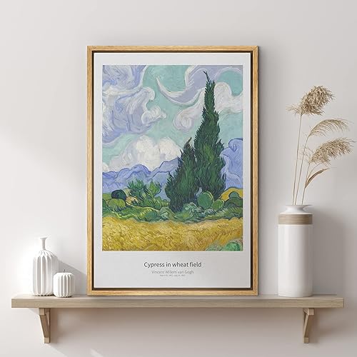 Miniatura 4 de SIGNWIN Lienzo enmarcado para pared, La noche estrellada por Vincent Van Gogh, impresiones en lienzo para decoración del hogar, sala de estar,