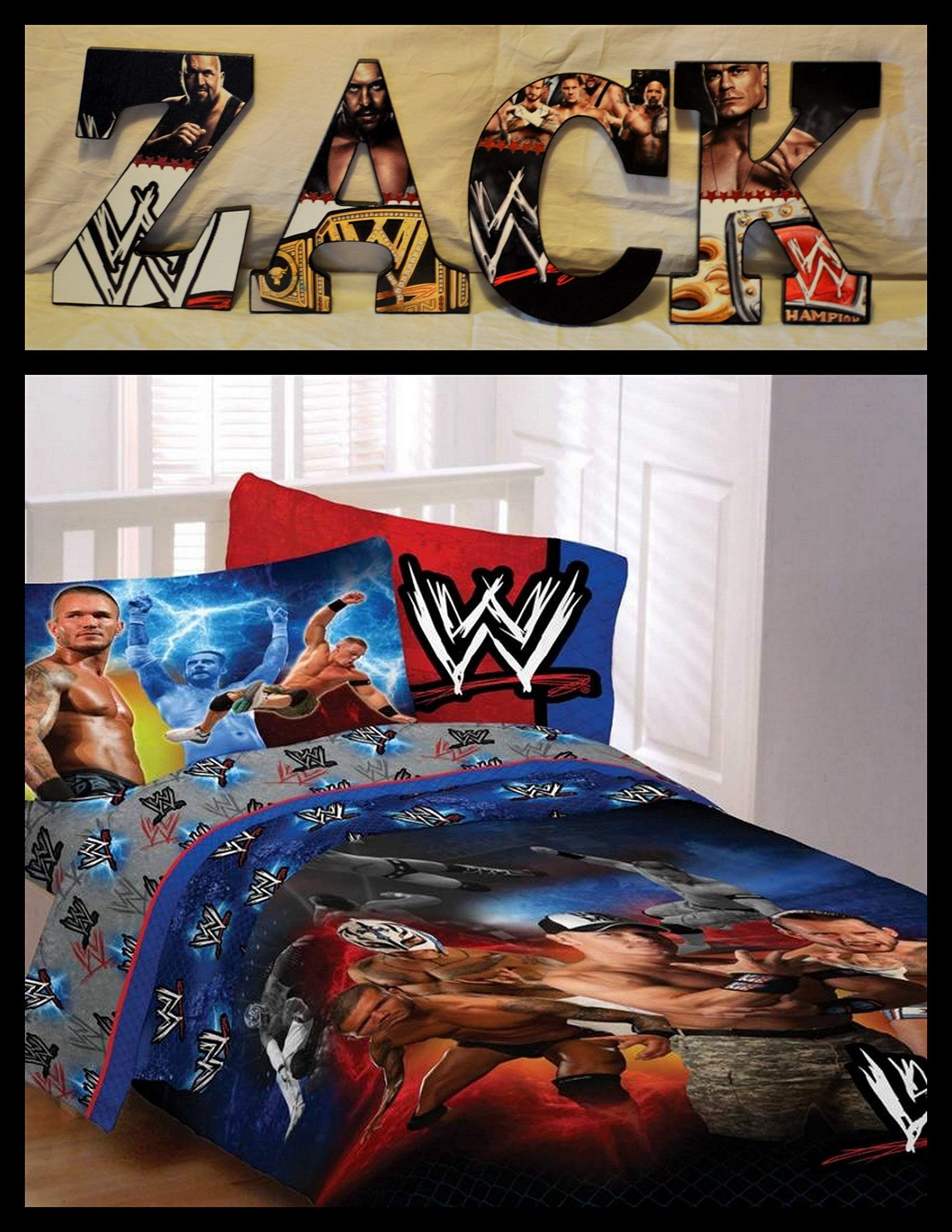 WWE Inspired Personalized Wooden Wall Letters Decor