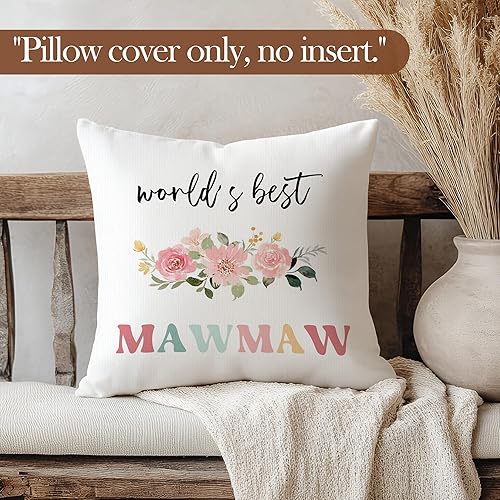 Miniatura 4 de World's Best Mawmaw Throw Pillow Covers 18x18, Grandma Gifts for Mother's Day, Mawmaw Gifts Decorative Pillow Covers, Grandma Gift Pillowcases