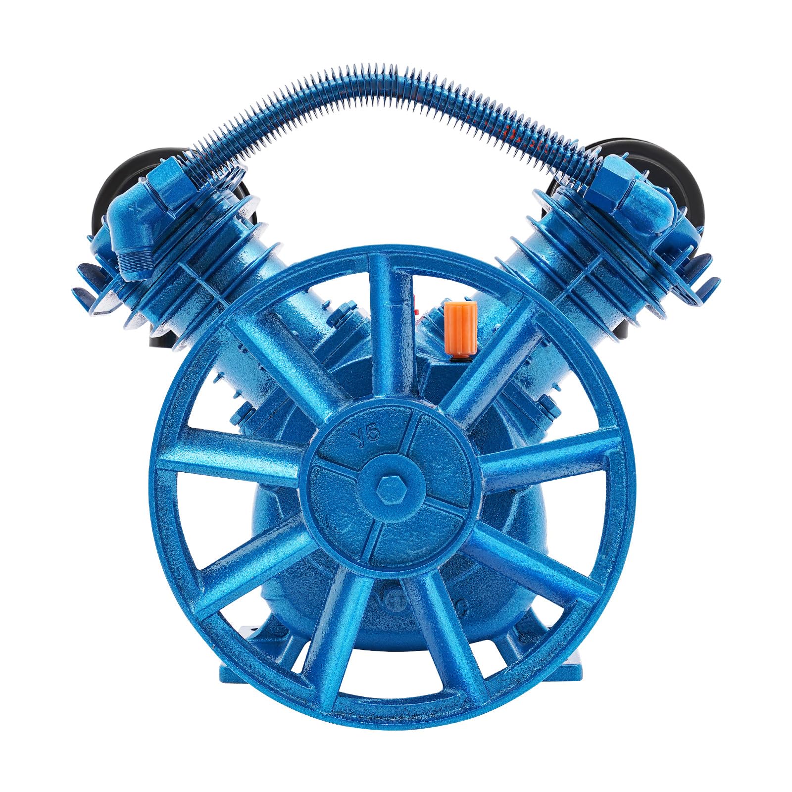 2-Piston V Style Twin Cylinder Air Compressor Head Pump,2200W 1050rpm Universal Air Compressor Head Motor, Air Compressor Pump Replacement Parts, for