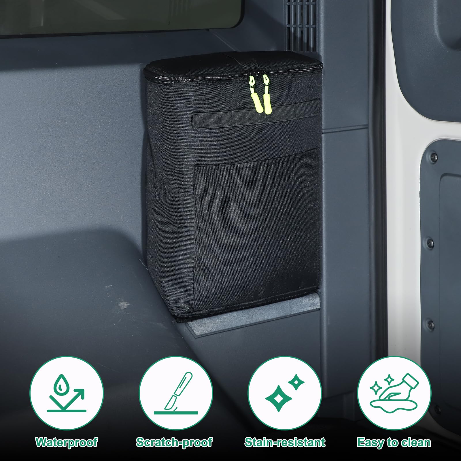 Bolsa organizadora lateral para maletero de coche compatible con Ineos Grenadier 2020-2025, bolsa de almacenamiento de carga trasera de tela Oxford negra para maletero, estuche de