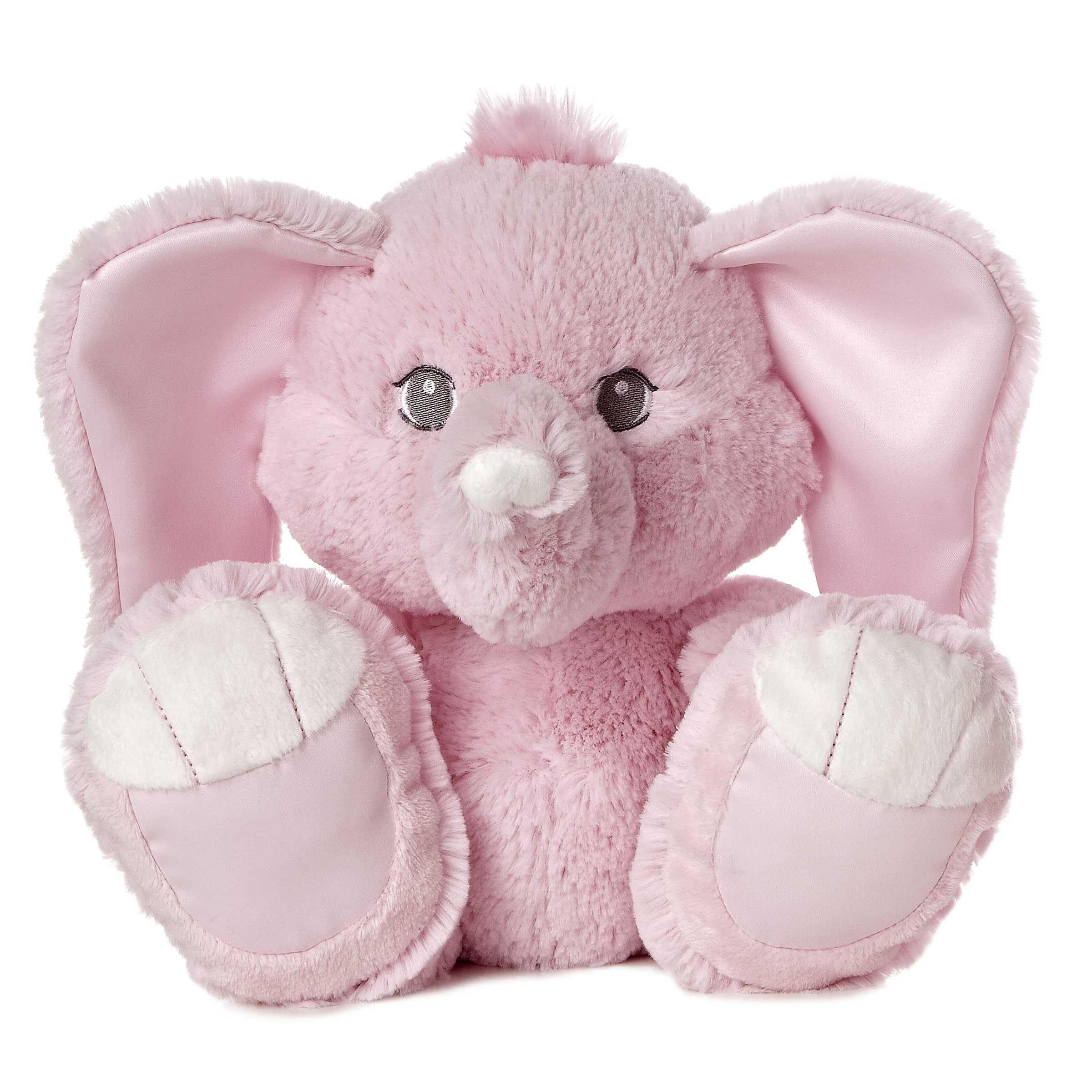 Aurora World Taddle Toes Baby Taddles Elephant Plush, Pink, 10"