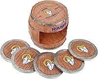 Vista 138 de NFL Team Logo 5-Pack Barrel Beverage Drink Coaster Set