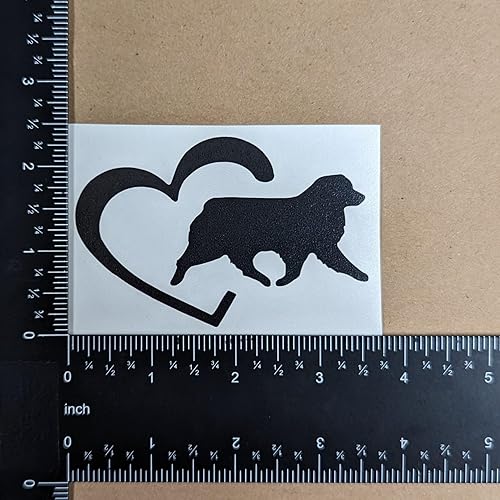 Miniatura 8 de Paquete de 4 calcomanías de pastor australiano Haulin' Auss, latido del corazón australiano, corazón de pastor australiano, calcomanías detalladas
