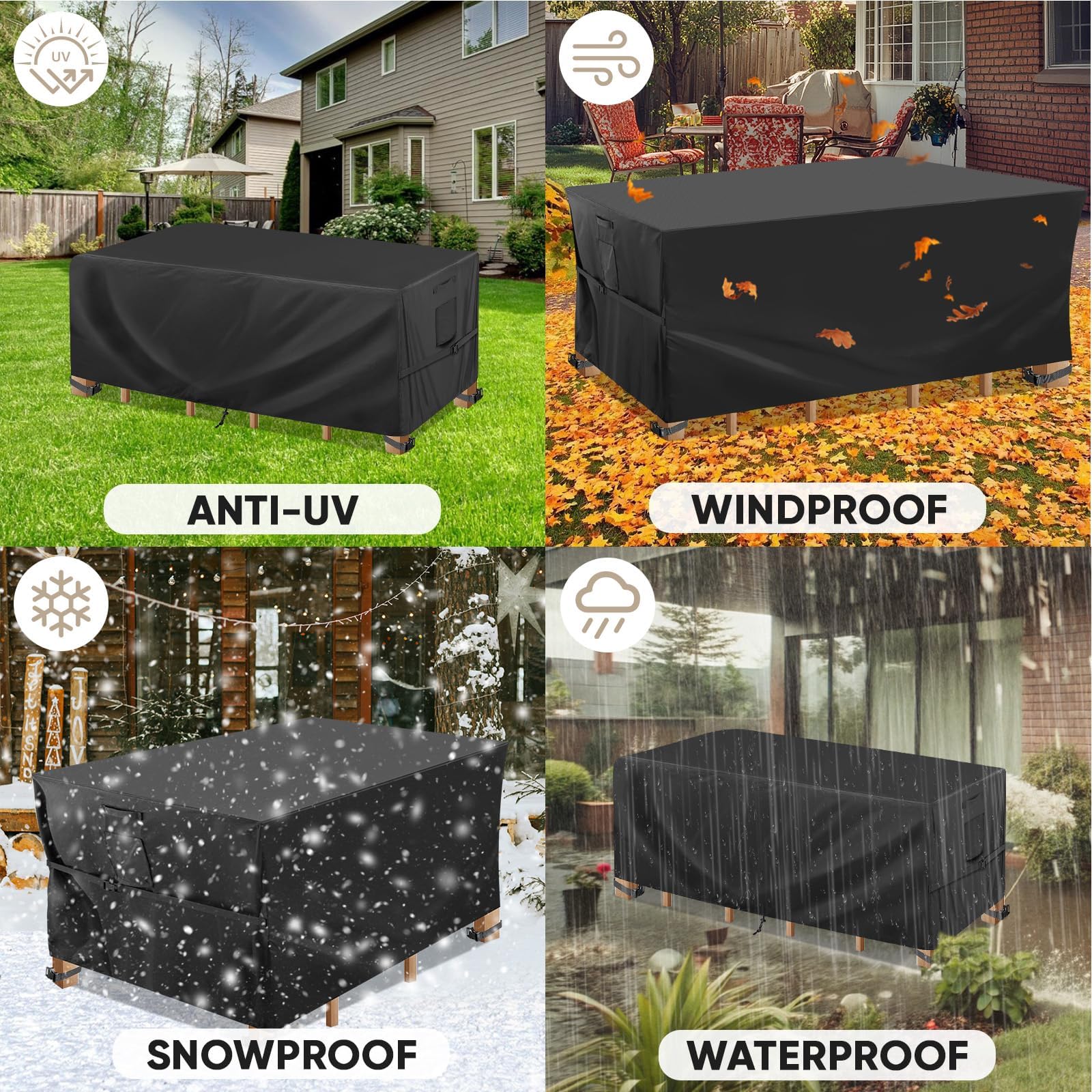 Why Does My Patio Furniture Fade So Fast? 5 Fixes (2026) 2 BALEINE Patio Furniture Covers, Outdoor Furniture Covers Waterproof, Heavy Duty - product photo
