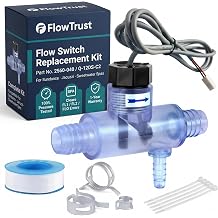 Flow Switch 2560-040 Q-12DS-C2 - Flow Sensor Replacement for Sundance Spa, Jacuzzi, Sweetwater Hot Tubs - OEM Grade Plug & Play with Complete Install Kit, Fixes FLO / FL1 / FL2 Errors