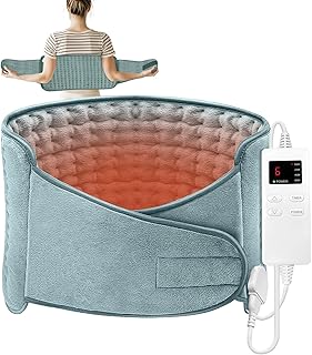 Heizkissen, 125x31cm Elektrisches Wärmekissen mit Automatischer Abschaltung und 6 Temperaturstufen, Heizkissen für Rücken Nacken Schulter Bauch, Schnelles Erhitzen und Maschinenwaschbar