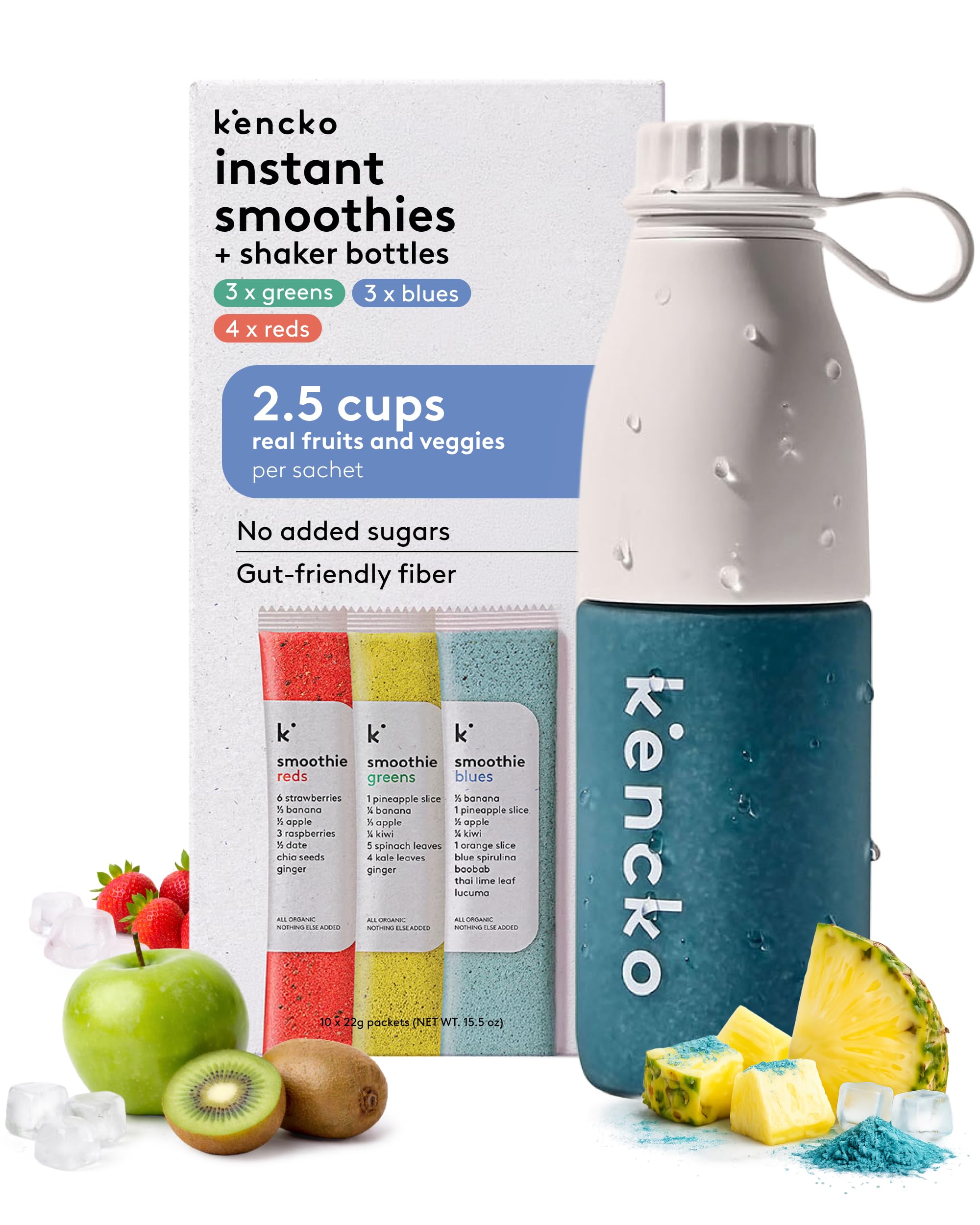 Amazon.com: kencko Instant Smoothie Powder Mix Starter Kit, 10