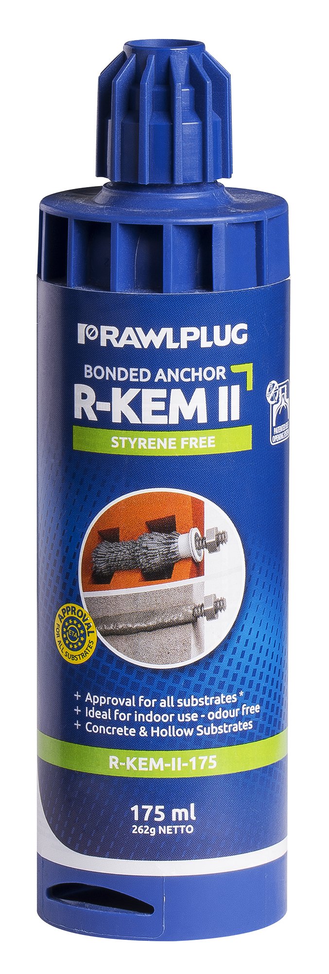 Rawlplug R-KEM-II-175 175 ml Resin Cartridge and Nozzle