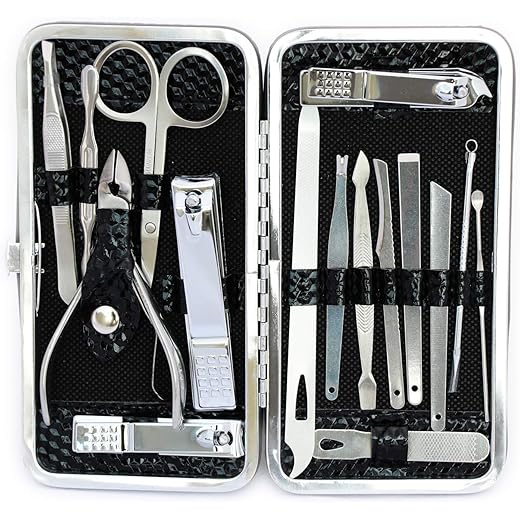 Manicure Pedicure Set 16 Pcs Stainless Steel