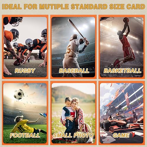 Miniatura 5 de 100 fundas mate para tarjetas intercambiables, fundas protectoras de tamaño estándar, protectores de tarjetas de mazo para tarjetas de béisbol,