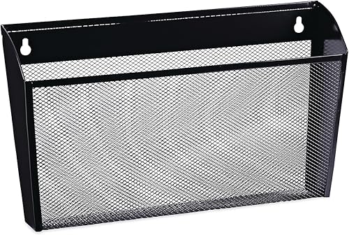 Miniatura 7 de Universal UNV20026 14 in. x 3.1 in. x 8.2 in. Metal Mesh Wall Letter File - Black