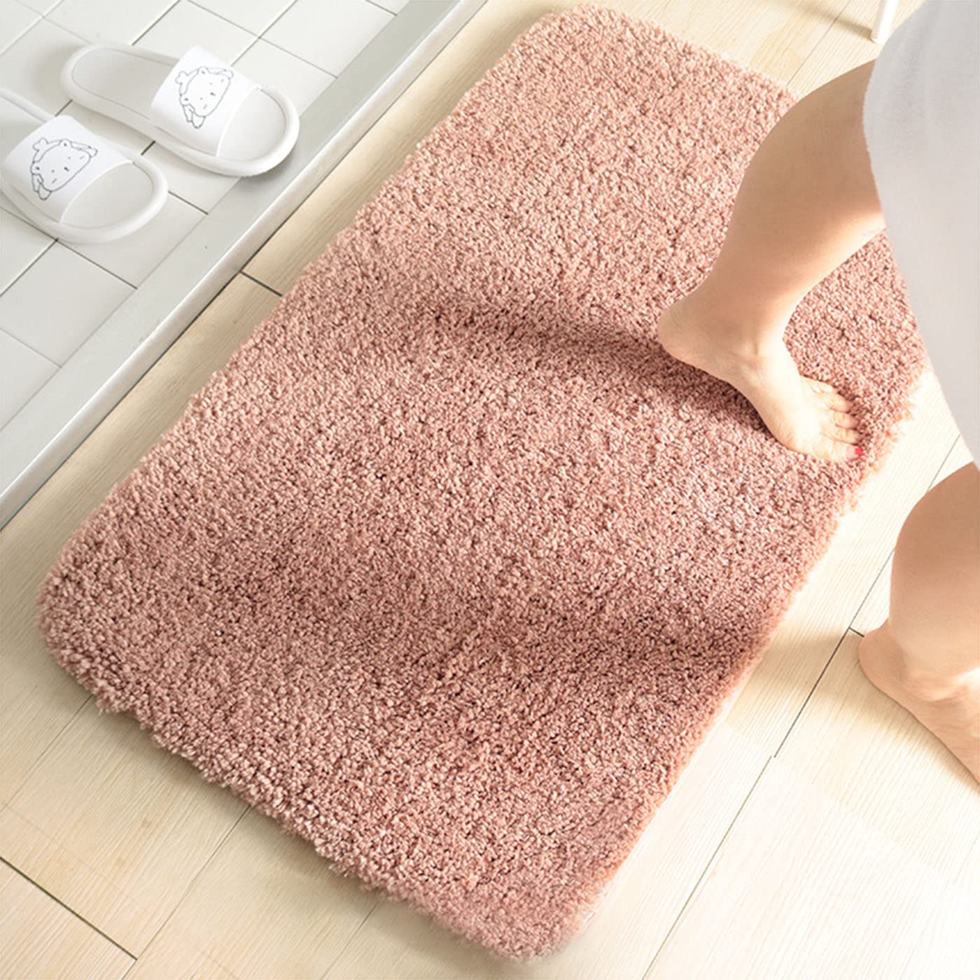 Tappetino Doccia Morbido Peluche Assorbente Tappeti Bagno Lavabile in Lavatrice Camera da Letto Bagno Doccia Tappeto,6,60 * 90CM