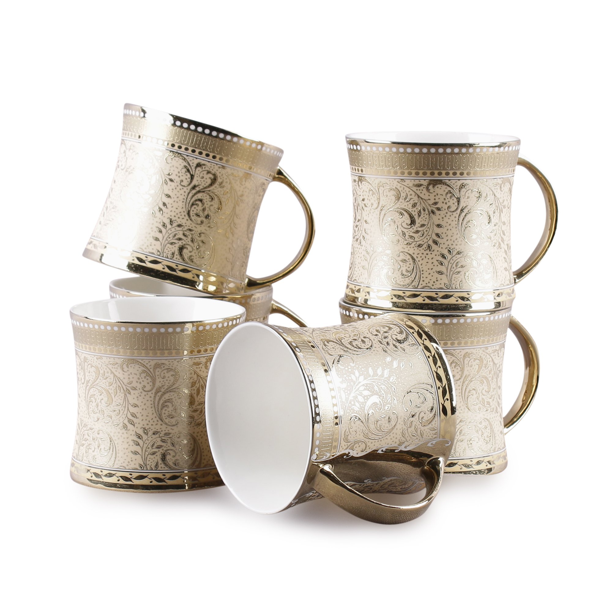 Clay Craft Ceramic Mug - 6 Pieces, Multicolour, 210 Milliliter 1